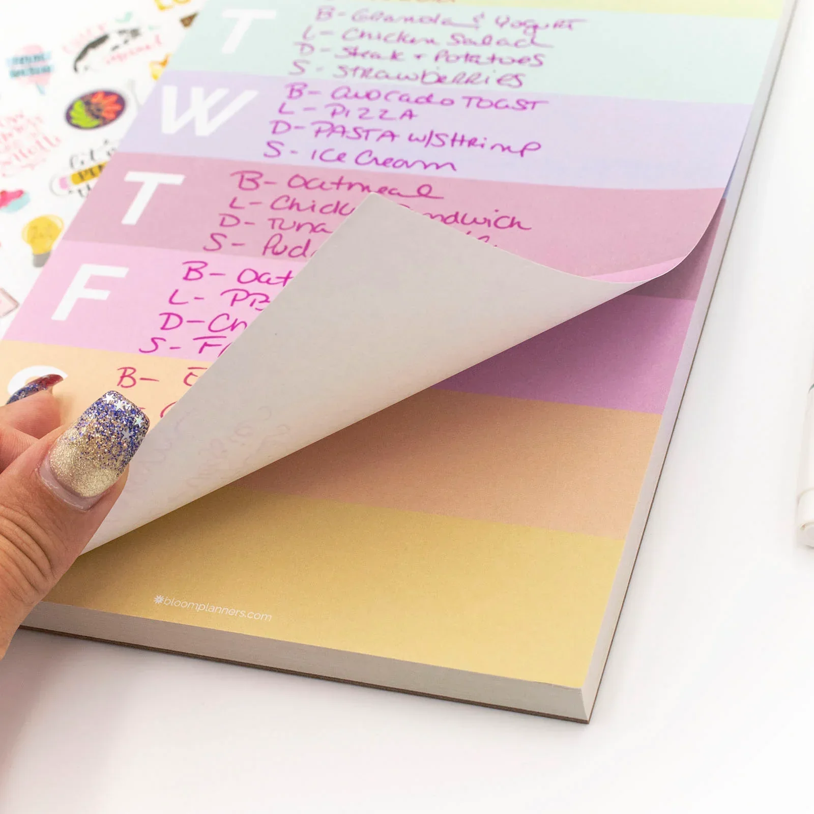 Planning Pad, 6" x 9", Color Blocked Weekly Planner, Rainbow Sorbet - Image 11