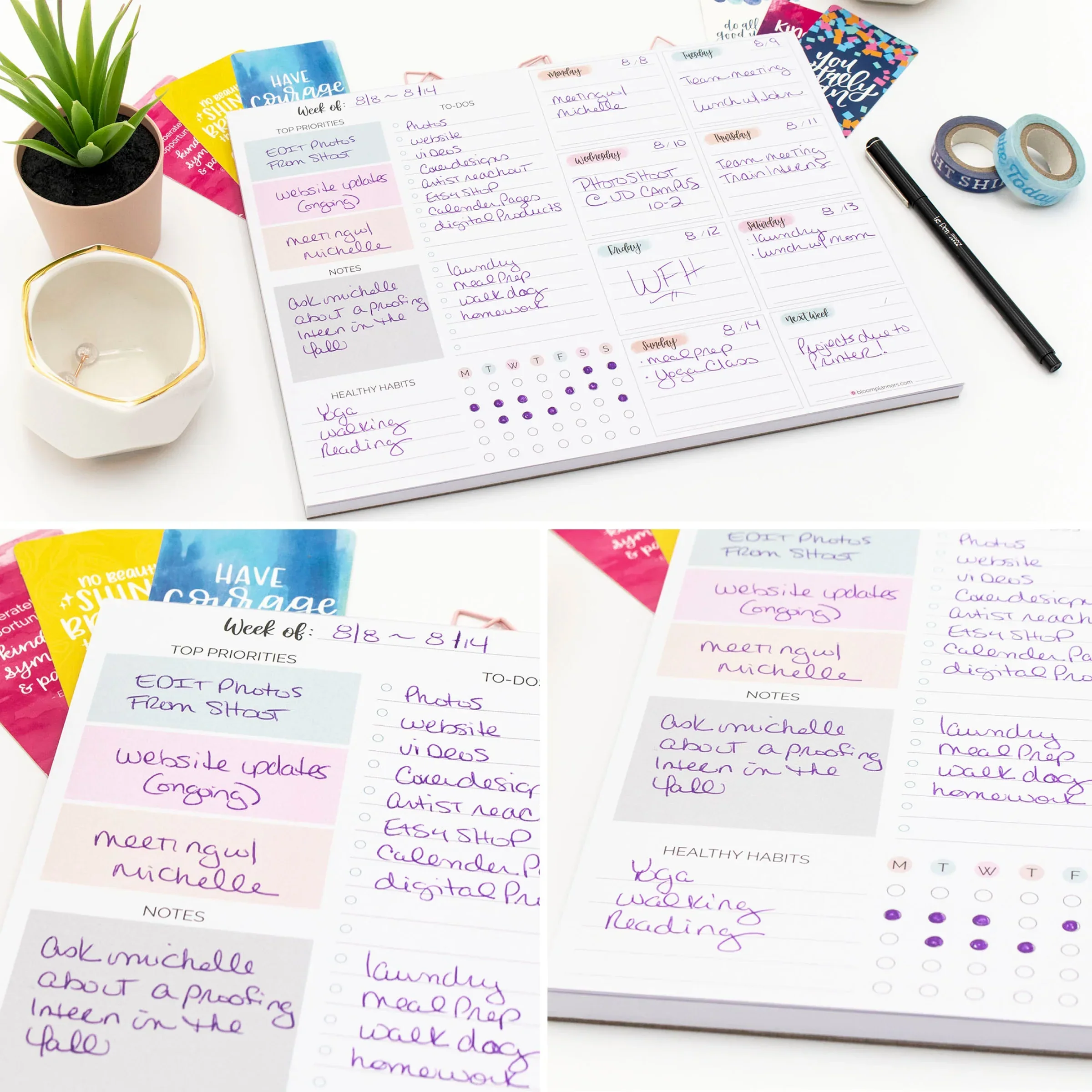 Planning Pad, 8.5" x 11", Weekly To-Do List & Planner, Pastel - Image 7