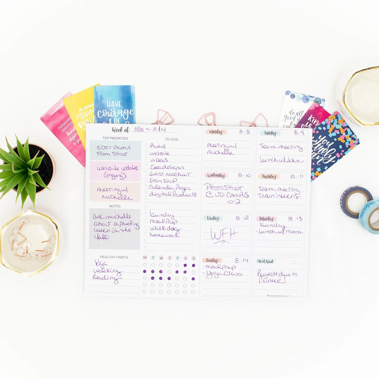 Planning Pad, 8.5" x 11", Weekly To-Do List & Planner, Pastel - Image 9