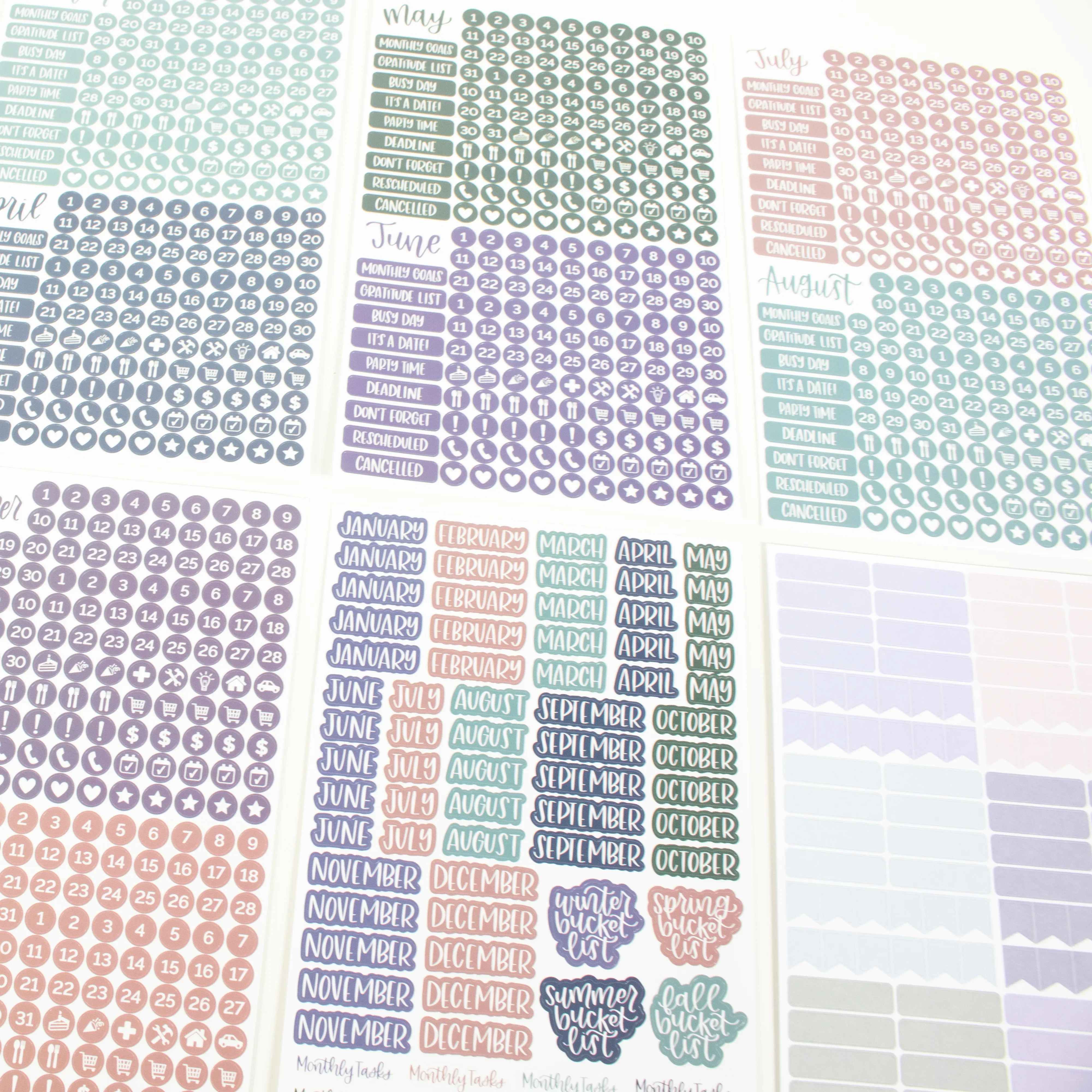 Planner Stickers | Calendar Essentials – Jewel Tones - Image 10