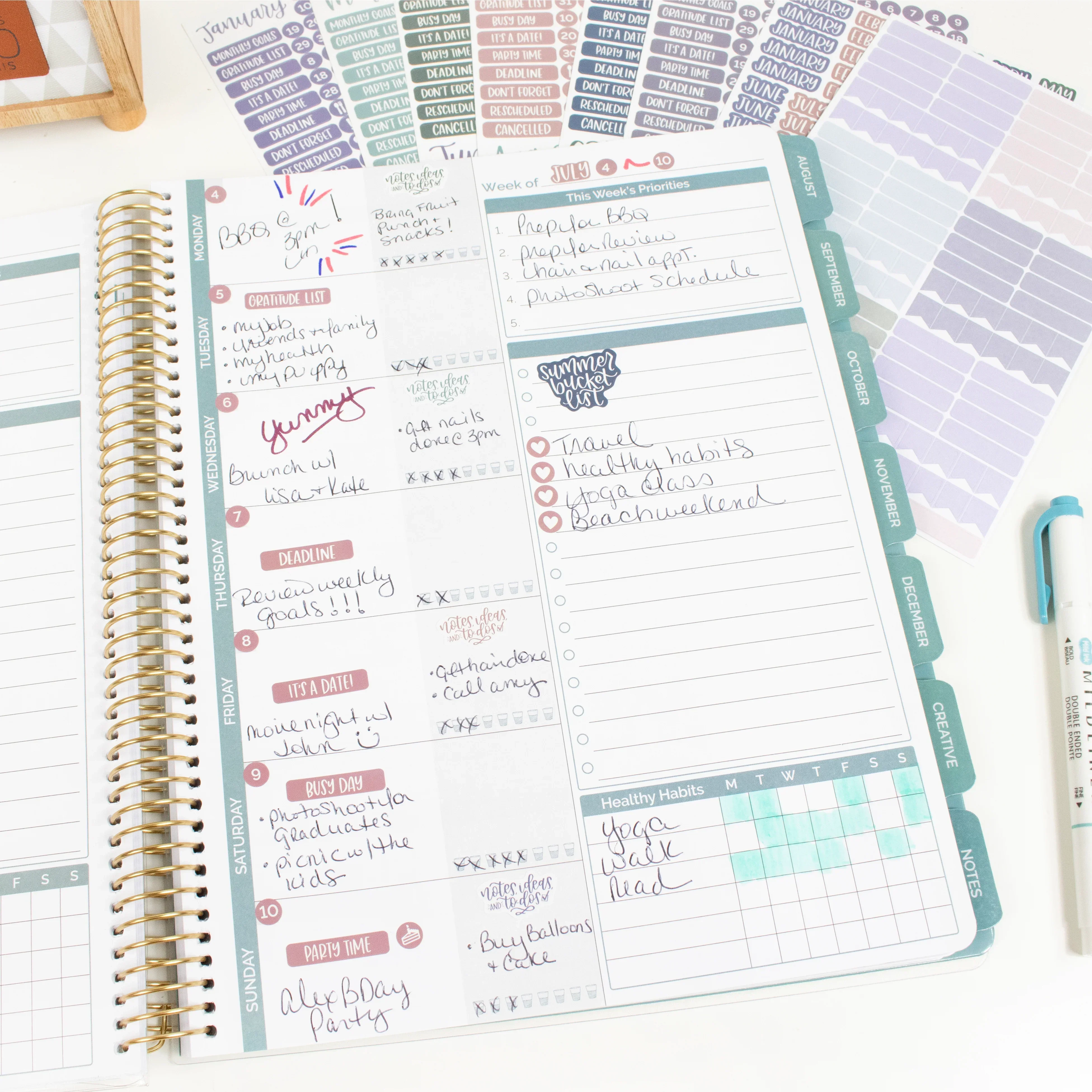 Planner Stickers | Calendar Essentials – Jewel Tones - Image 15