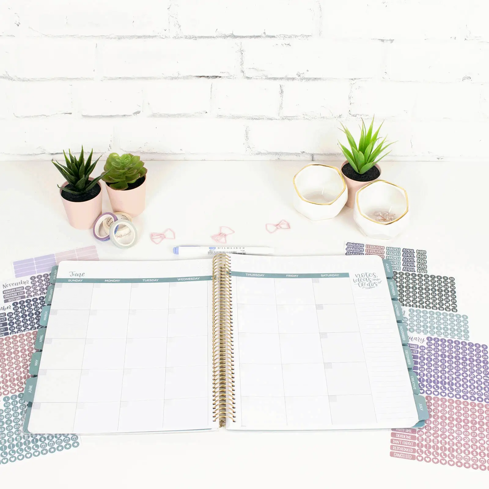 Planner Stickers | Calendar Essentials – Jewel Tones - Image 3