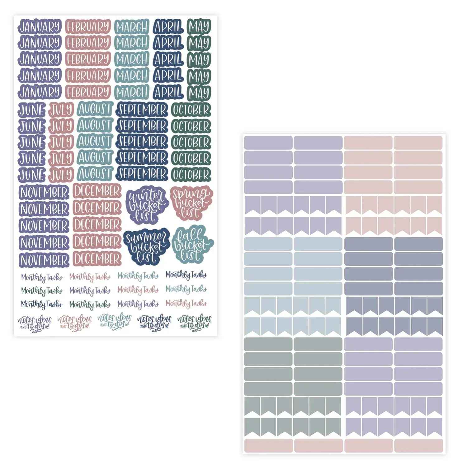 Planner Stickers | Calendar Essentials – Jewel Tones - Image 5