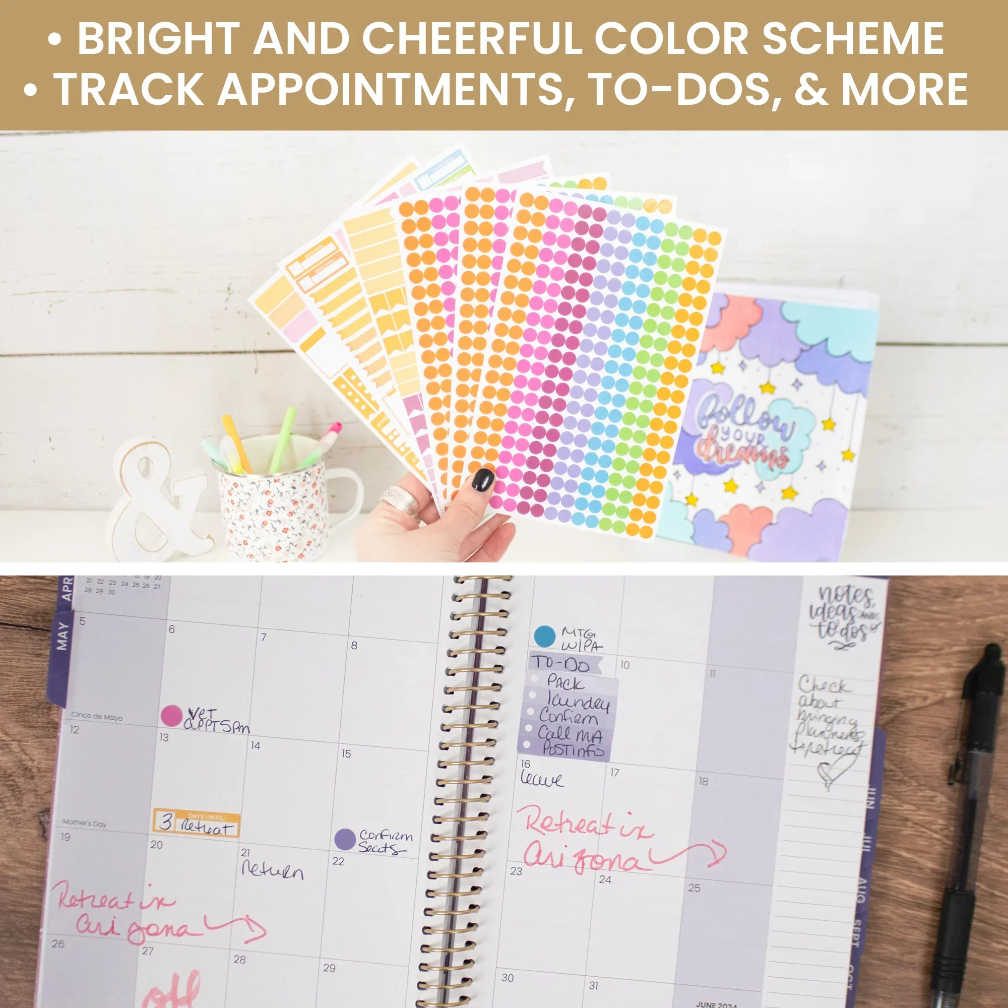 Planner Stickers, Color Coding Pack, Bright - Image 6