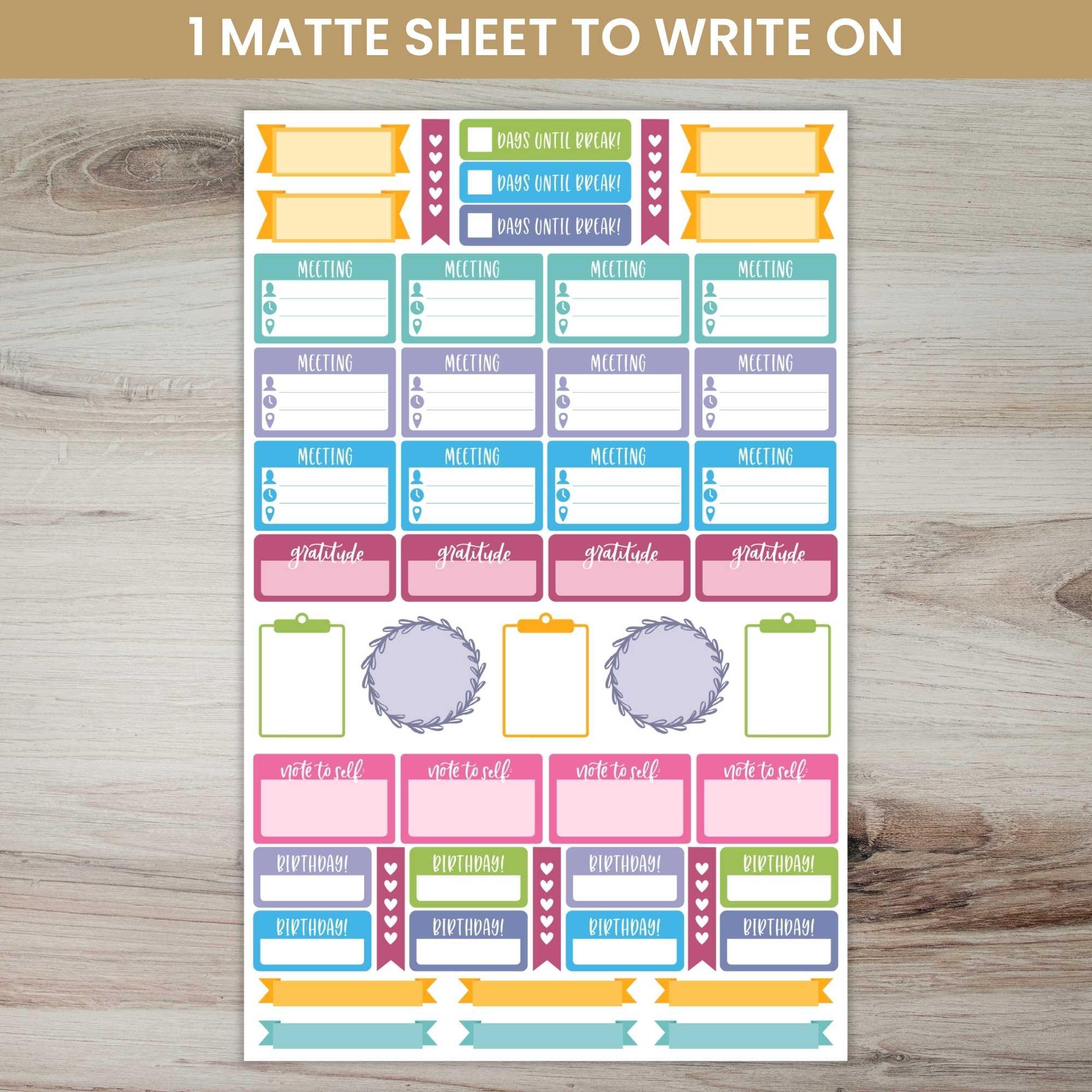 Planner Stickers | Teacher Pack | Bright - Image 4