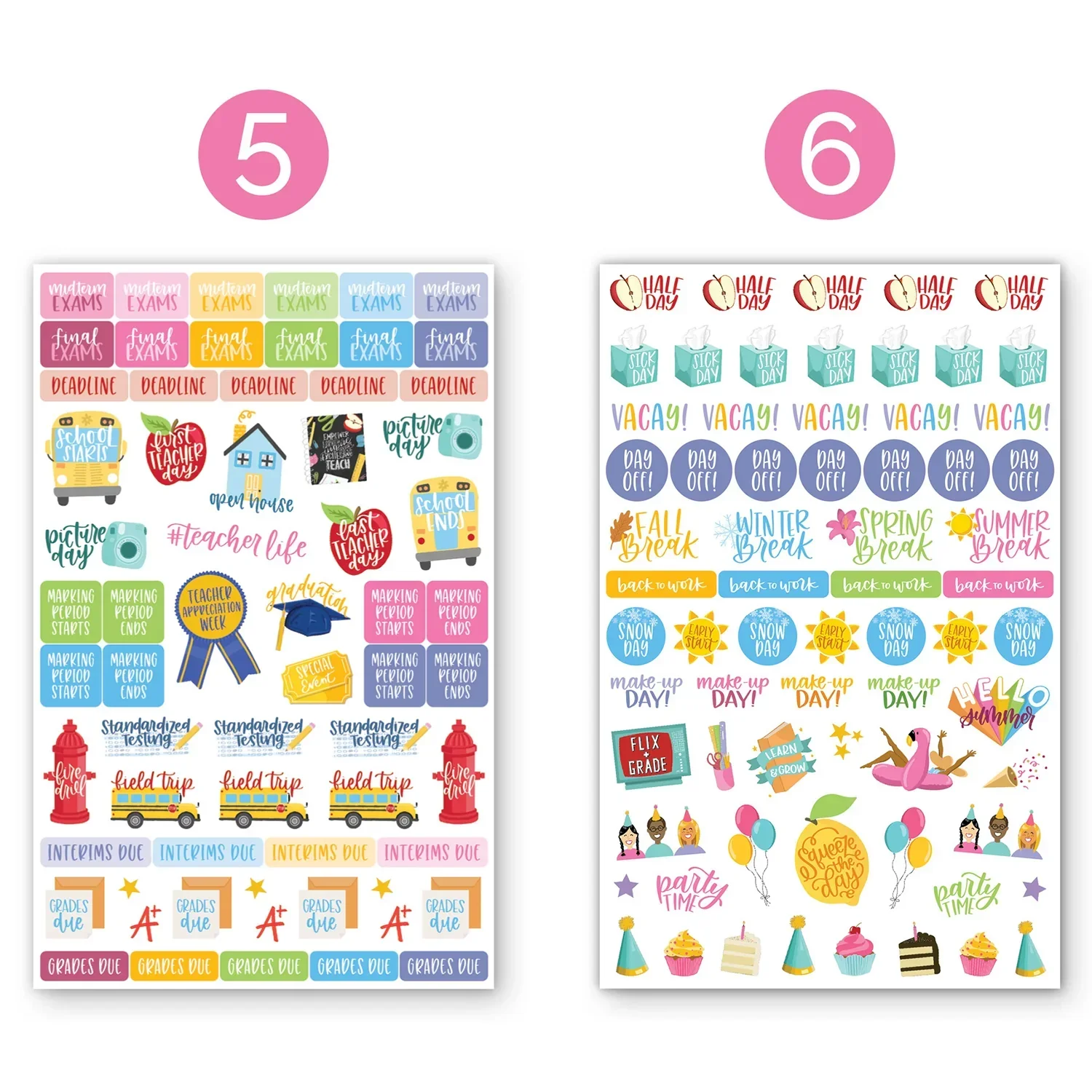 Planner Stickers | Teacher Pack | Bright - Image 7