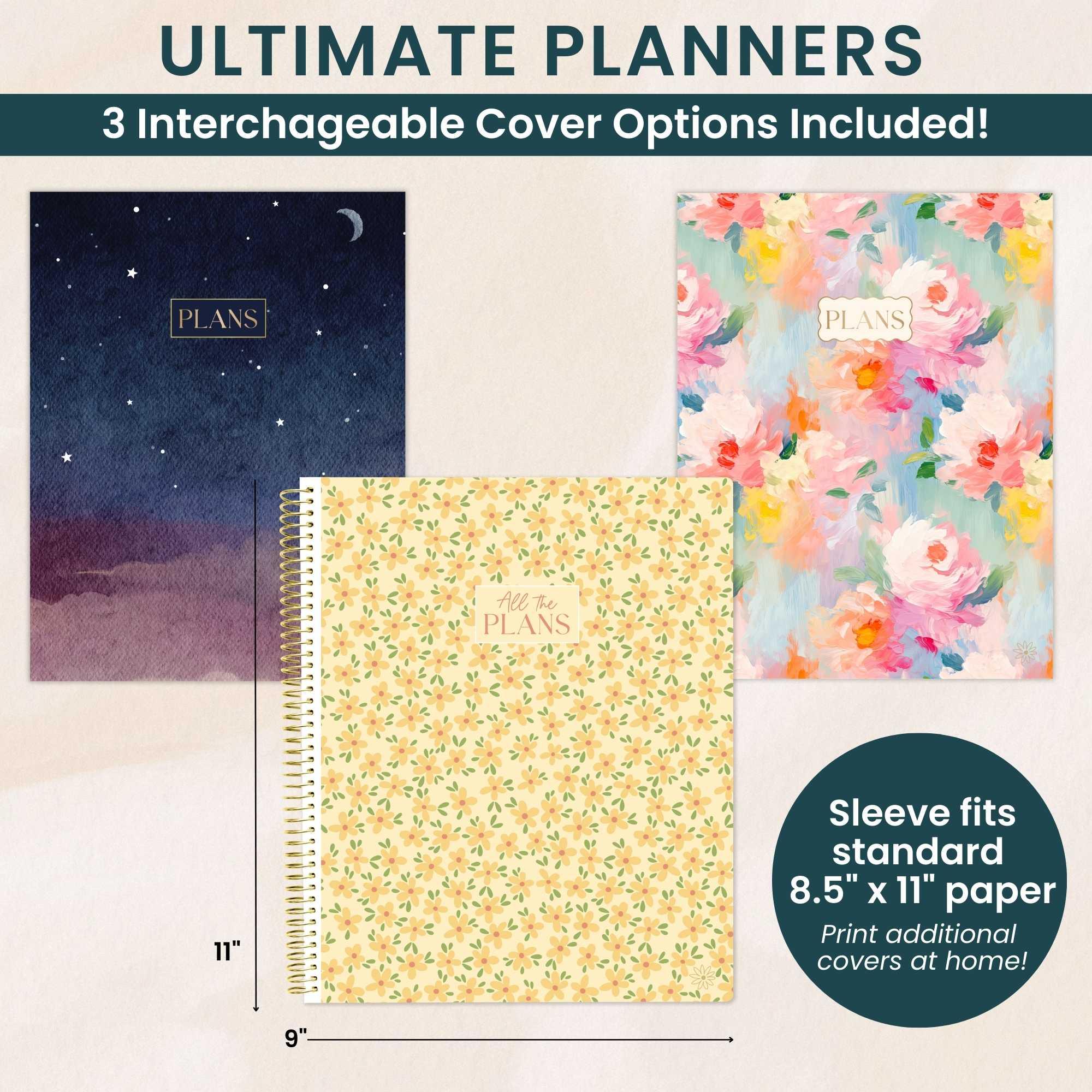 Undated Ultimate Planner & Calendar | Interchangeable Cover - Image 3